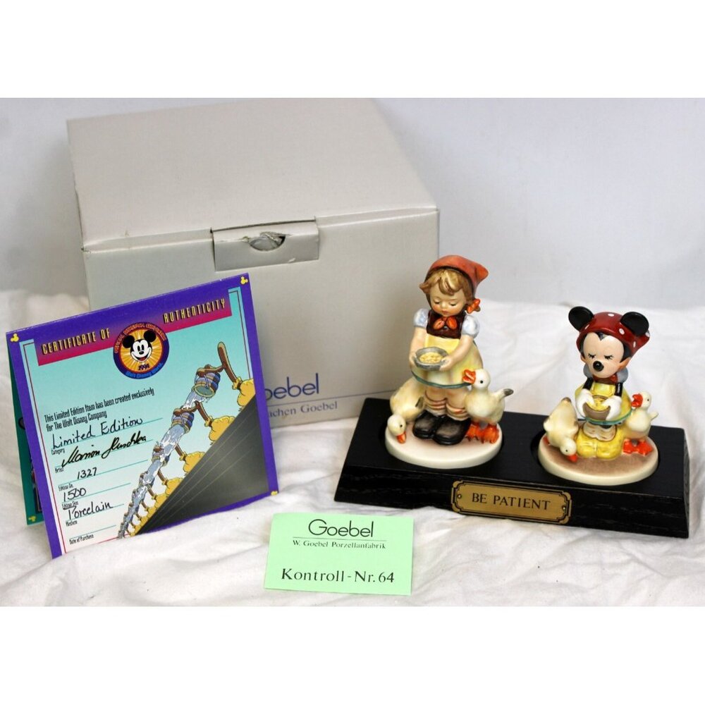 1994 Goebel Hummel Disney Minnie Mouse Be Patient Signed Limited Edition #1327